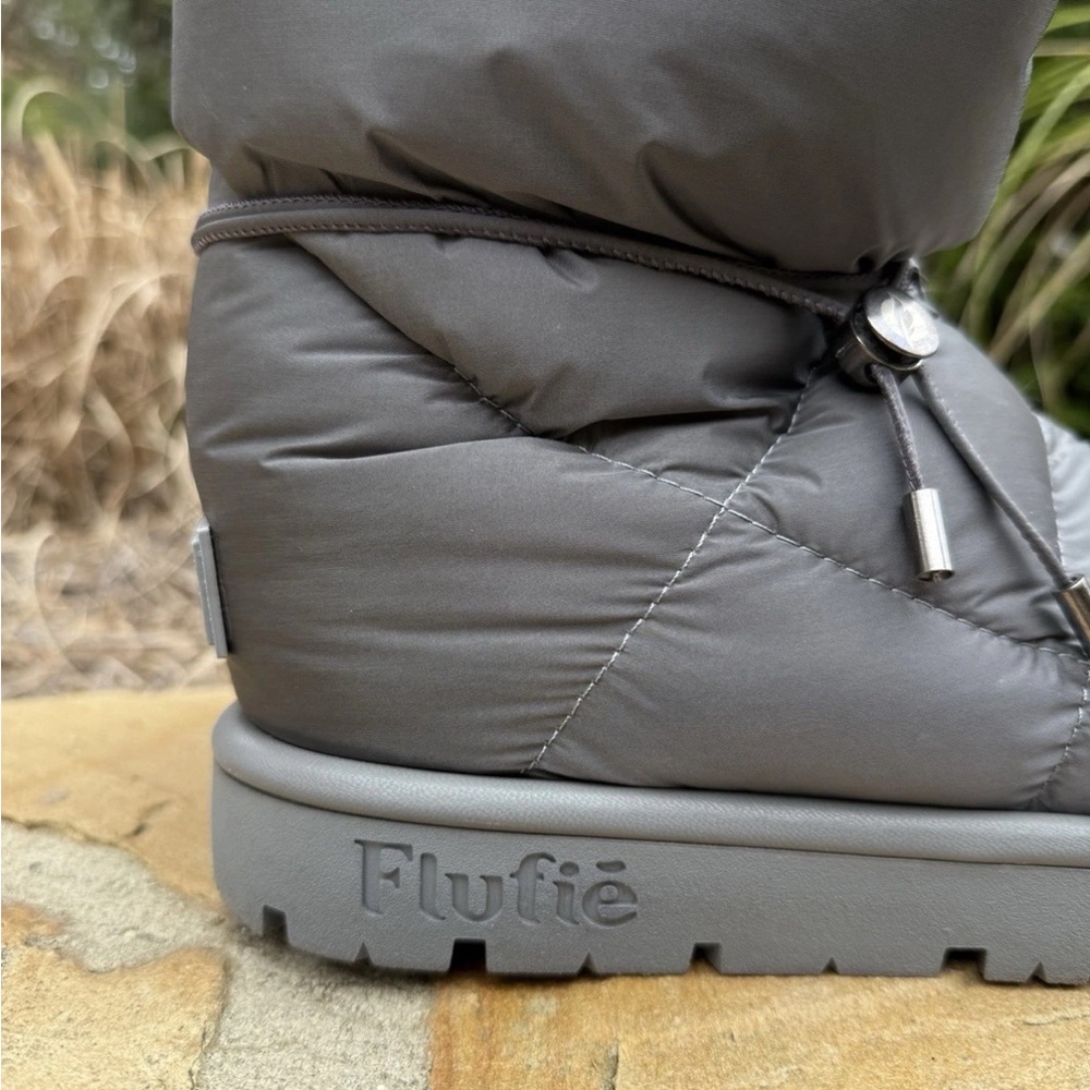 Flufie Pillow Anthropology Winner Goose Down Women’s Boots Sz 9 Gray - Picture 2 of 7